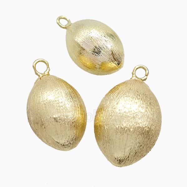 Copper Rice Pendant Brushed Gold Plated