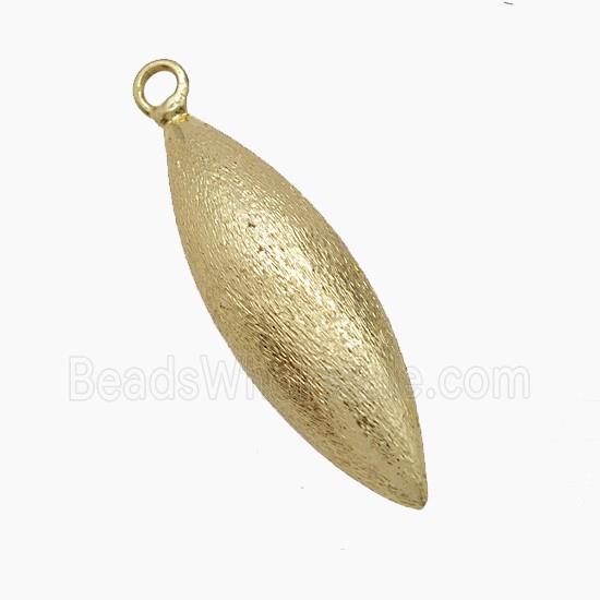 Copper Rice Pendant Brushed Gold Plated