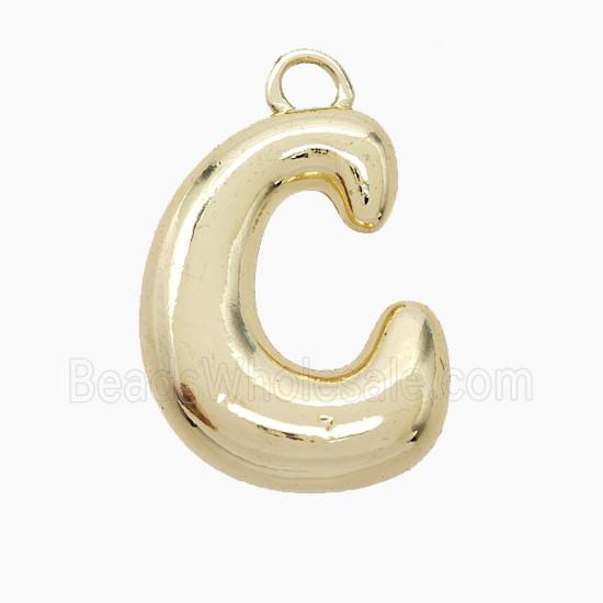 Copper Letter-C Pendant Gold Plated