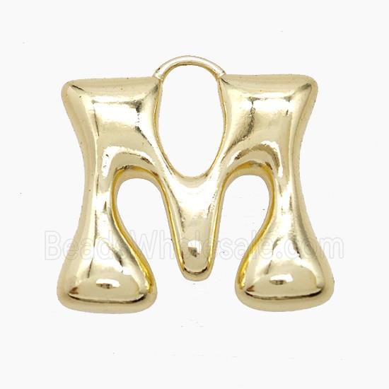 Copper Letter-M Pendant Gold Plated