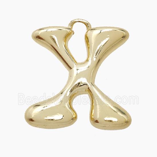 Copper Letter-X Pendant Gold Plated