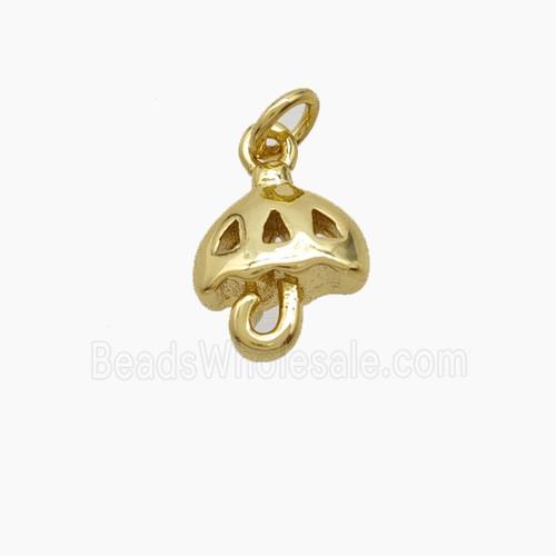 Copper Mushroom Pendant Gold Plated