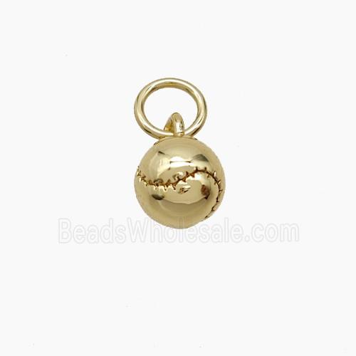 Copper Baseball Pendant Sports Gold Plated