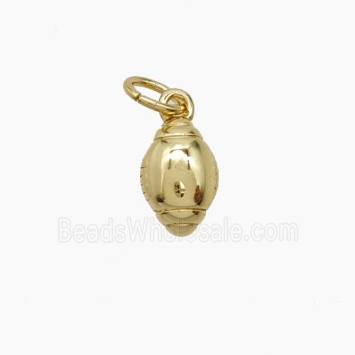 American Football Copper Pendant Sports Gold Plated