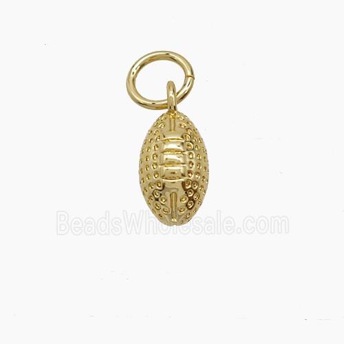 American Football Copper Pendant Sports Gold Plated