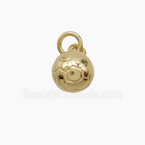 Copper Football Pendant Gold Plated