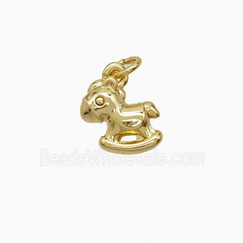Copper Trojan Horse Pendant Gold Plated