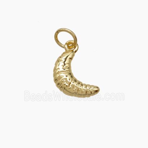 Copper Larva Charms Pendant Gold Plated