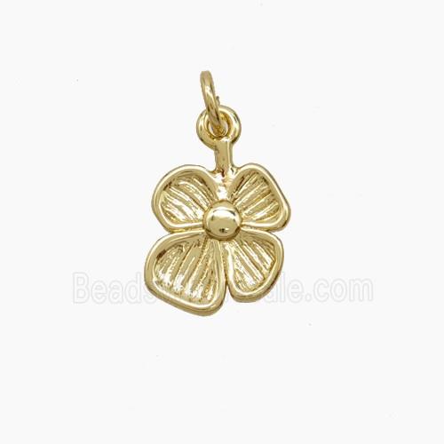 Copper Clover Pendant Gold Plated