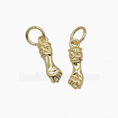 Copper Hand Pendant Gold Plated