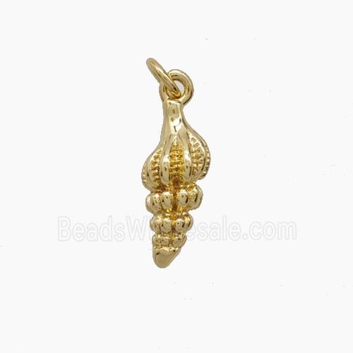 Copper Conch Shell Pendant Gold Plated