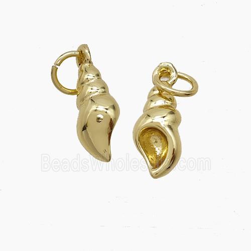 Copper Conch Shell Pendant Gold Plated