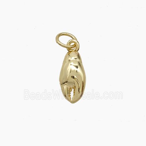Copper Crab Claw Pendant Gold Plated