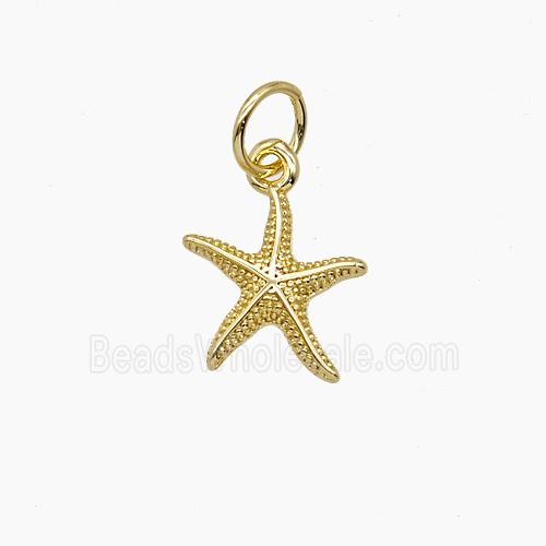 Copper Starfish Pendant Gold Plated