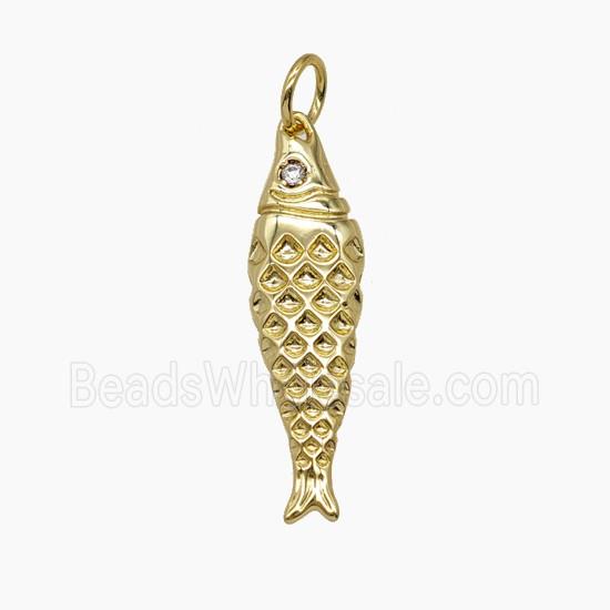 Copper Fish Pendant Gold Plated