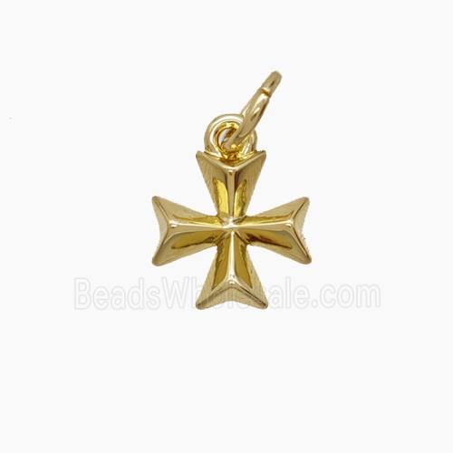 Copper Cross Pendant Gold Plated