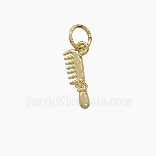 Copper Comb Pendant Gold Plated
