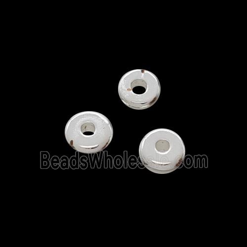 Copper Heishi Beads Shiny Silver