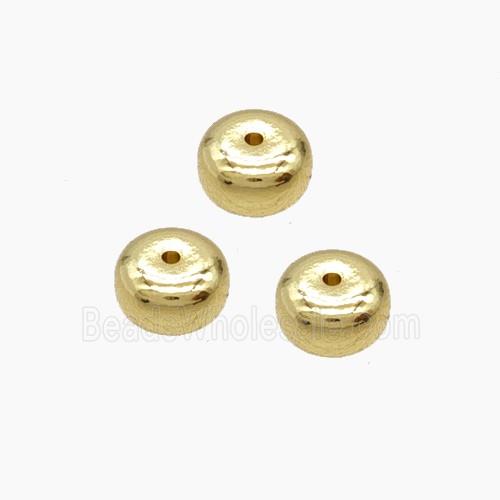 Copper Rondelle Beads Smooth Gold Plated