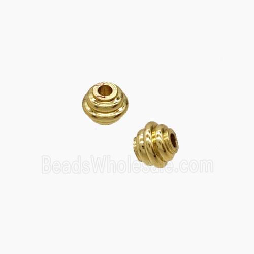 Copper Bicone Beads Screw Gold Plated