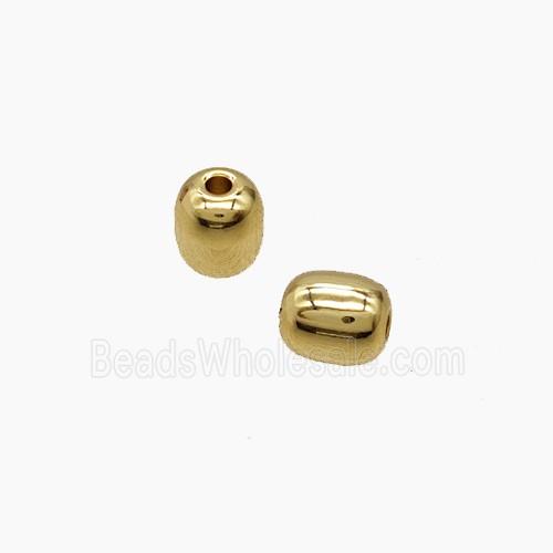 Copper Barrel Beads Gold Plated