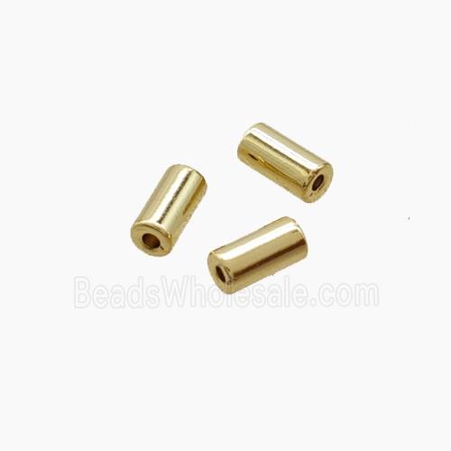 Copper Tube Beads Gold Plated