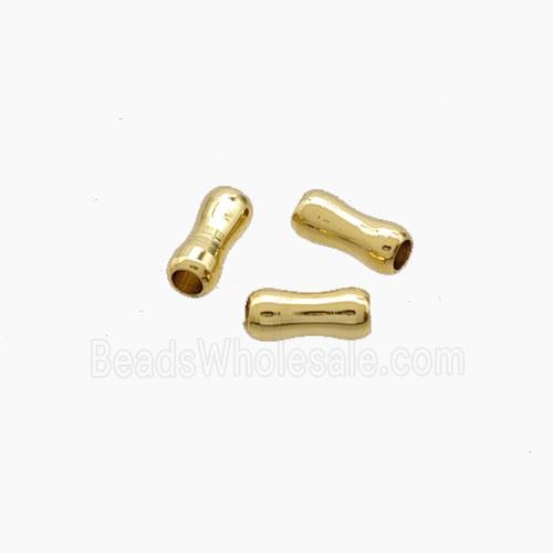 Copper Tube Beads Gold Plated