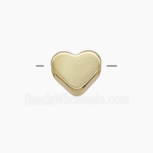Copper Heart Beads Gold Plated