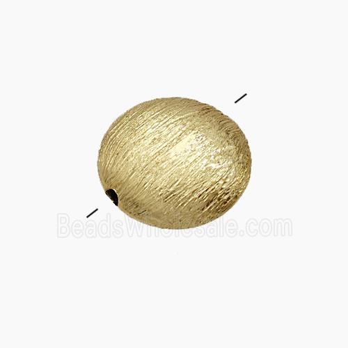 Copper Button Beads Brushed Gold Plated