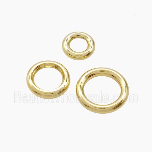 Copper Rings Connector Circle Gold Plated