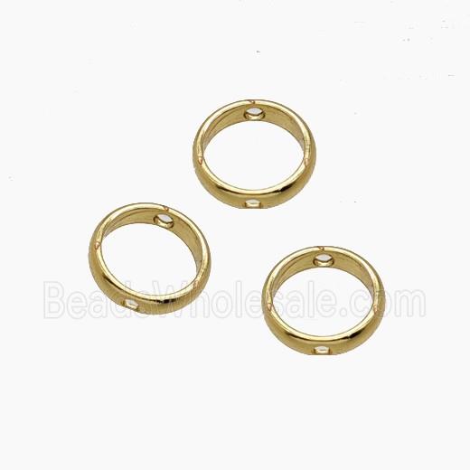 Copper Rings Beads Gold Plated