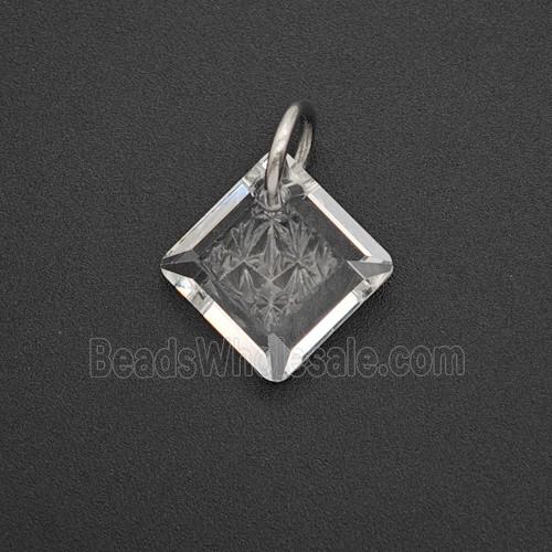 Clear Acrylic Rhombus Pendant