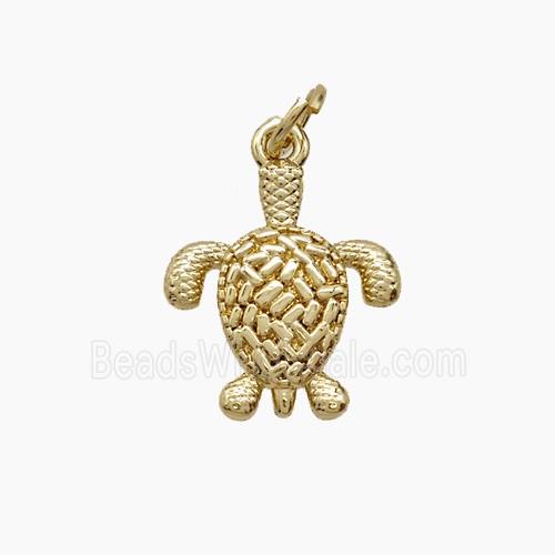 Copper Tortoise Pendant 18K Gold Plated