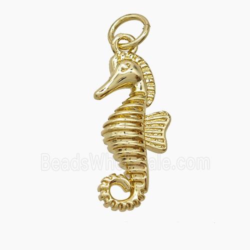 Copper Seahorse Pendant 18K Gold Plated