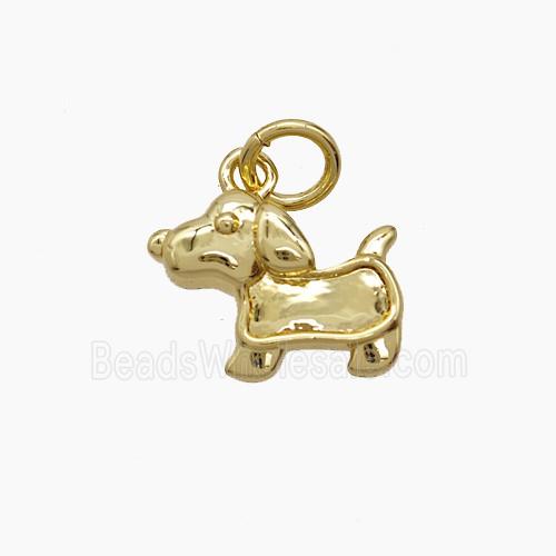 Copper Dog Pendant 18K Gold Plated