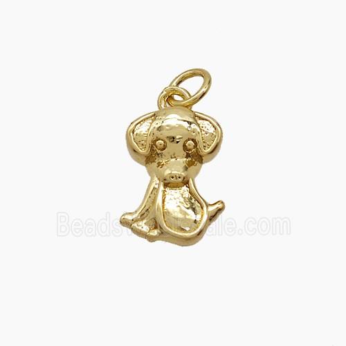 Copper Dog Pendant 18K Gold Plated