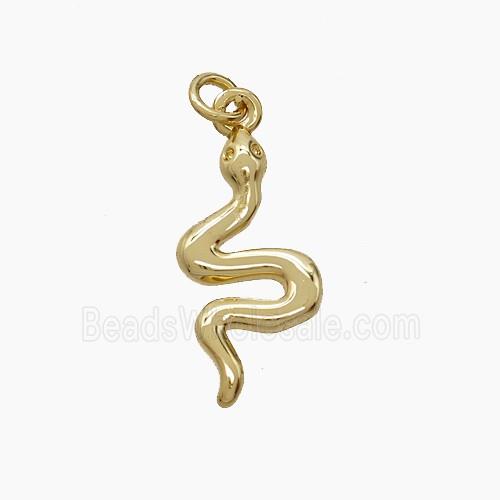 Copper Snake Pendant Gold Plated