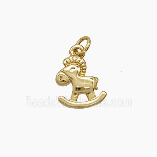 Copper Pendant Pave Zircon, Gold Plated