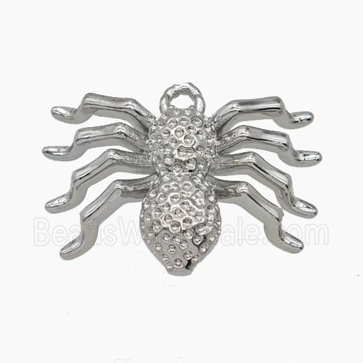 Halloween Spider Charms COpper Pendant Platinum Plated