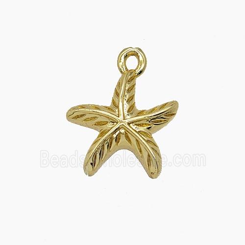 Copper Starfish Pendant Gold Plated