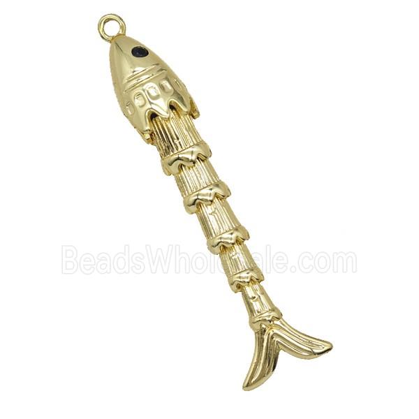 Copper Fish Pendant Gold Plated