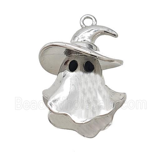Halloween Ghost Charms Copper Pendant Platinum Plated