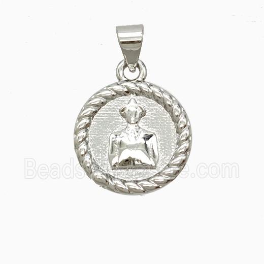 Copper Jose Pendant Platinum Plated