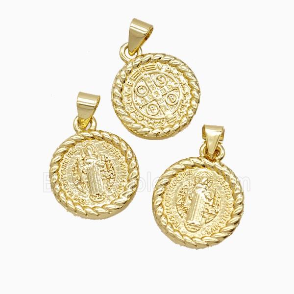 Copper Saint Jude Pendant 18K Gold Plated