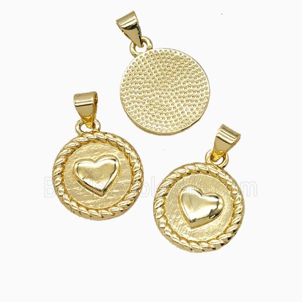 Copper Heart Pendant 18K Gold Plated