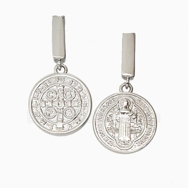 Copper Saint Jude Pendant Platinum Plated