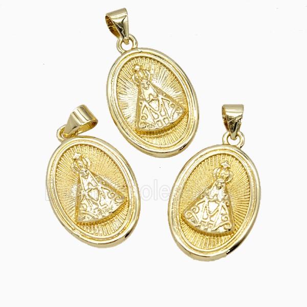 Copper Pope Crown Pendant 18K Gold Plated