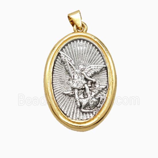 Copper Adam And Eve Pendant Platinum Gold Plated