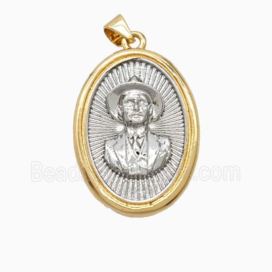 Copper Jose Pendant Platinum Gold Plated