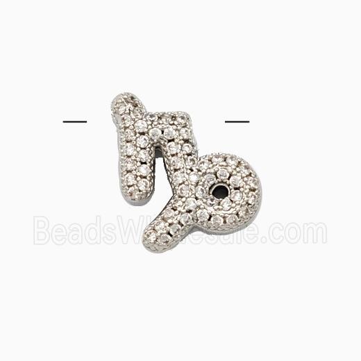Copper Symbols Pendant Pave Zirconia Zodiac Capricorn Platinum Plated